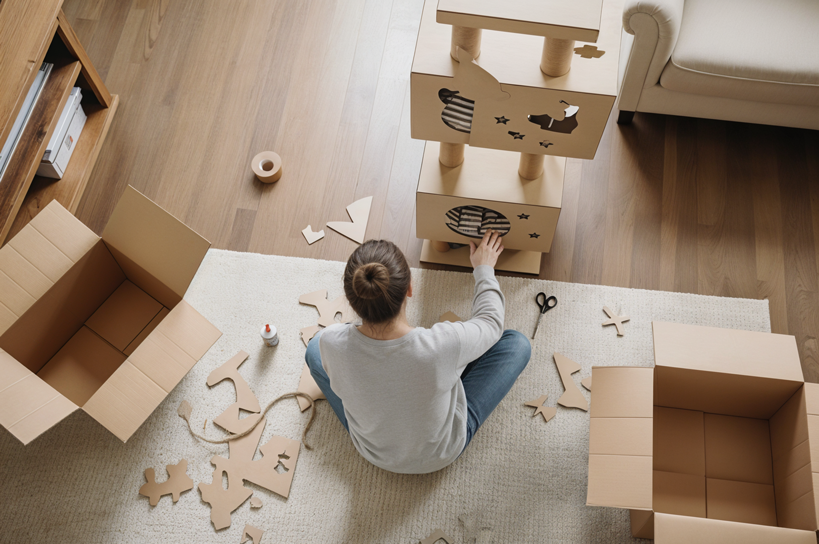 Construction maison pour chat 2